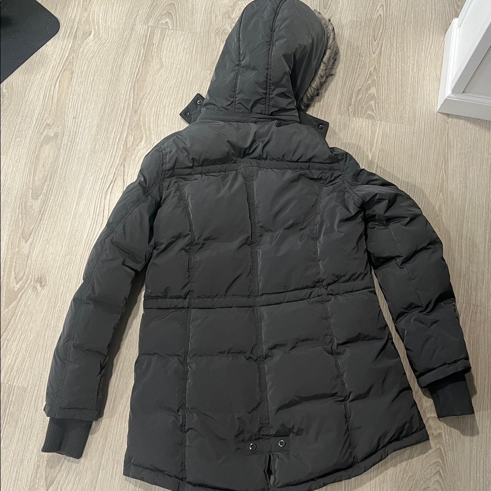 Sam Edelman Charcoal Hooded Puffer Jacket - Picture 3 of 6